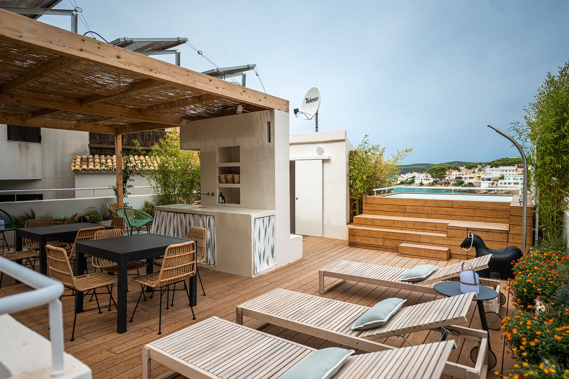 Just Experience Mallorca casas vacacionales en San Telmo con piscina en terraza vista al mar y todas las comodidades de un apartamento justexperience
